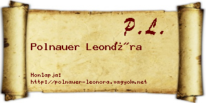 Polnauer Leonóra névjegykártya